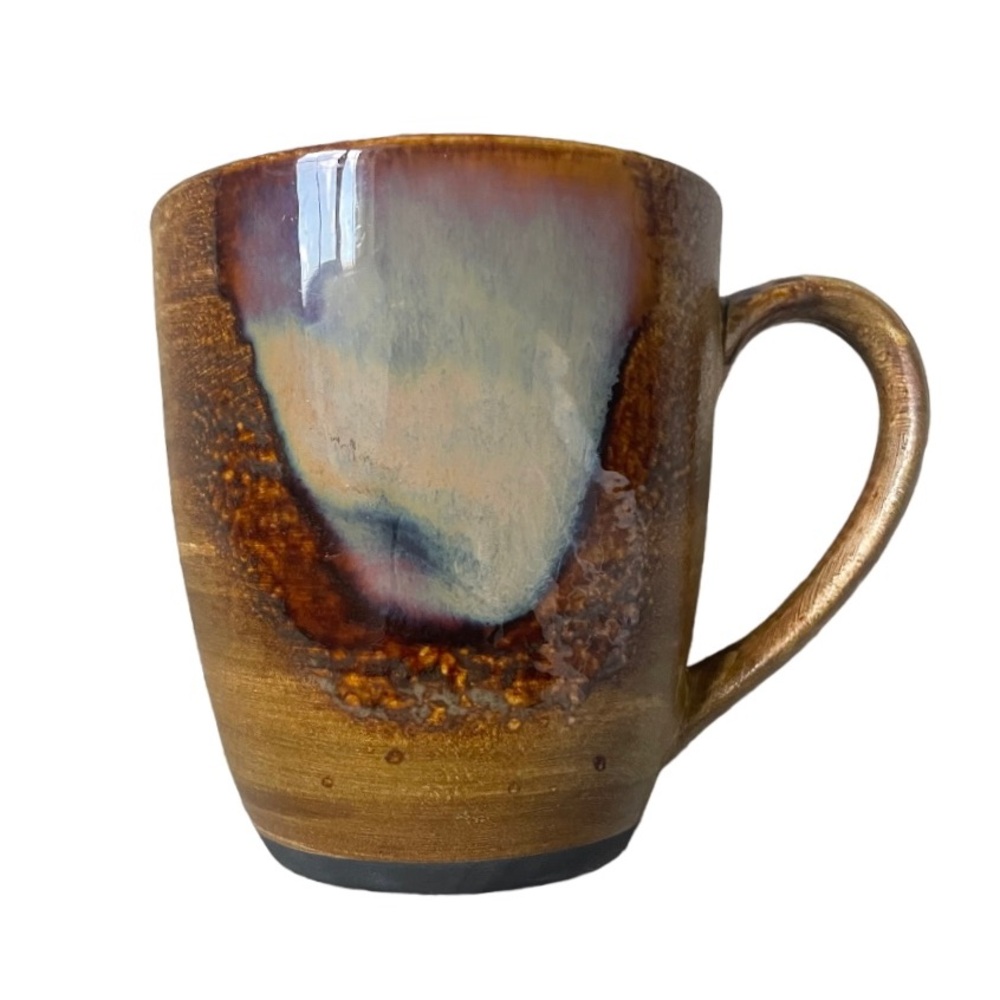 SANGO - Splash Brown by Stoneware, Brown Drip Pattern Collectible Mugs - 4951